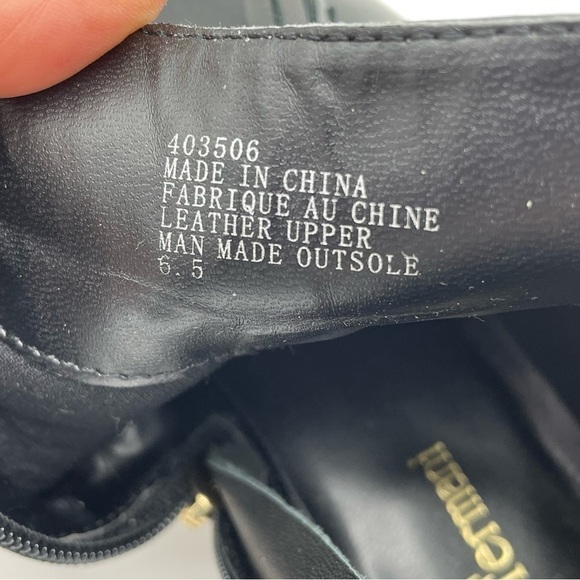 NWOT Gianni Fermani Black Leather Ankle Booties Boots, Sz 6.5 - Picture 8 of 14